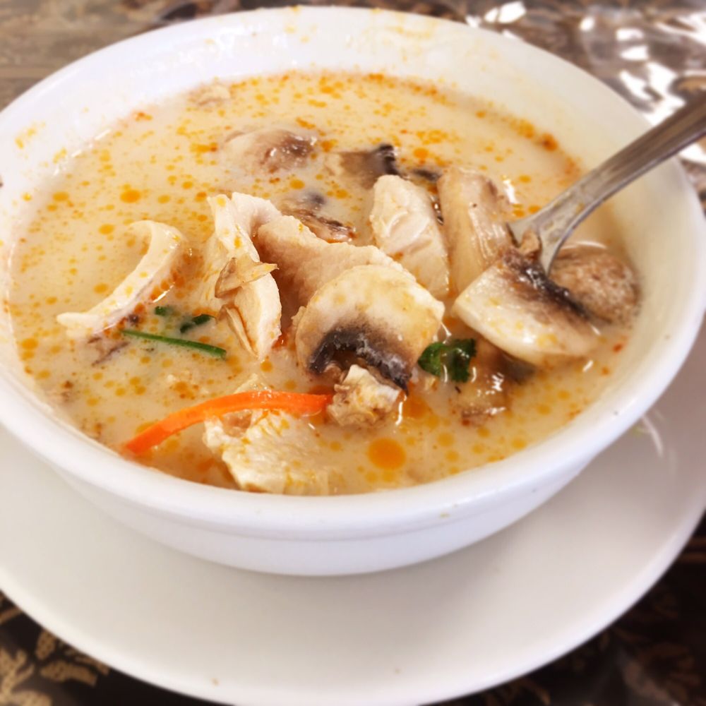 Order 16. Tom Kha Chicken Soup food online from Finest Thai store, El Cajon on bringmethat.com