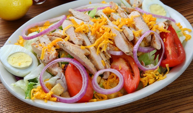 Order Grilled Chicken Salad food online from Dino Chicken & Burgers store, Azusa on bringmethat.com