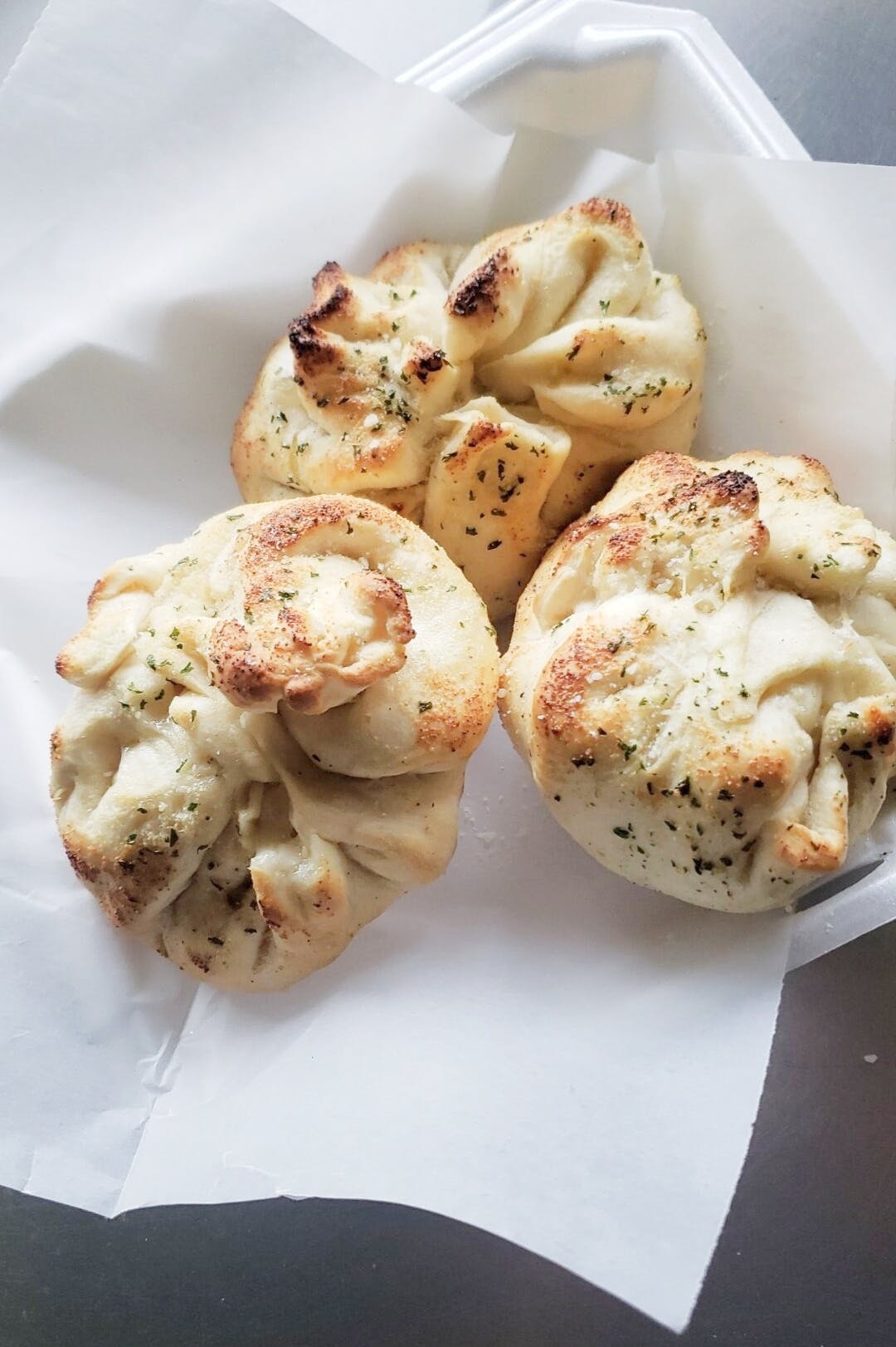 Order Garlic Knots - 5 Pieces food online from Wilmington Pizzeria store, Wilmington on bringmethat.com