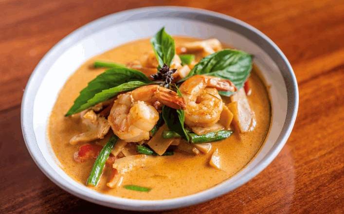 Order L Red Curry* (GF) food online from 5 Thai Bistro store, Portsmouth on bringmethat.com