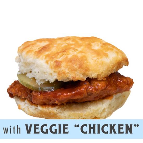 Order Nashville Hot Veggie Chicken food online from Rise Biscuits & Donuts store, Durham on bringmethat.com