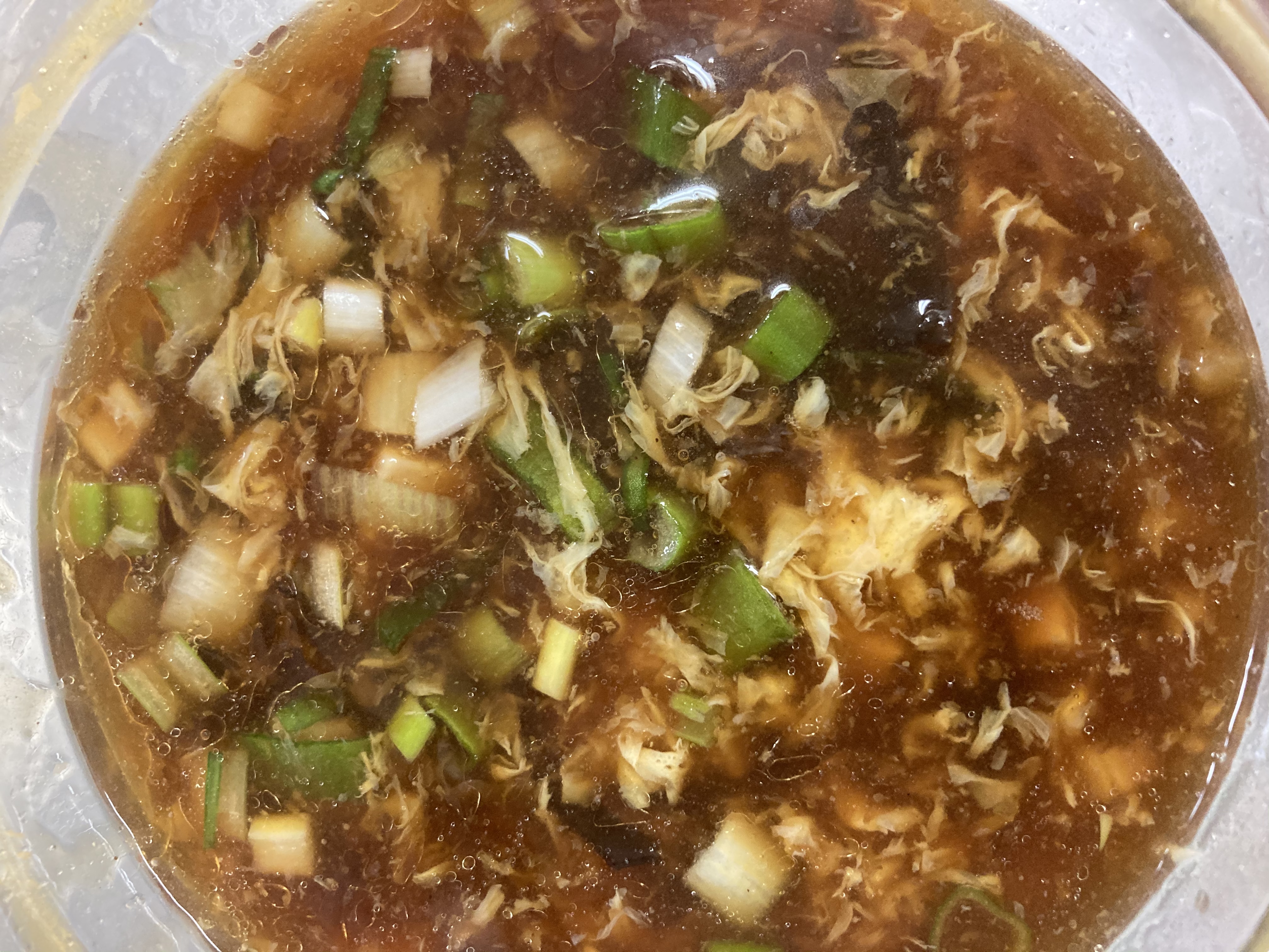 Order Hot & Sour Soup food online from Wang Tcheng store, Anaheim on bringmethat.com