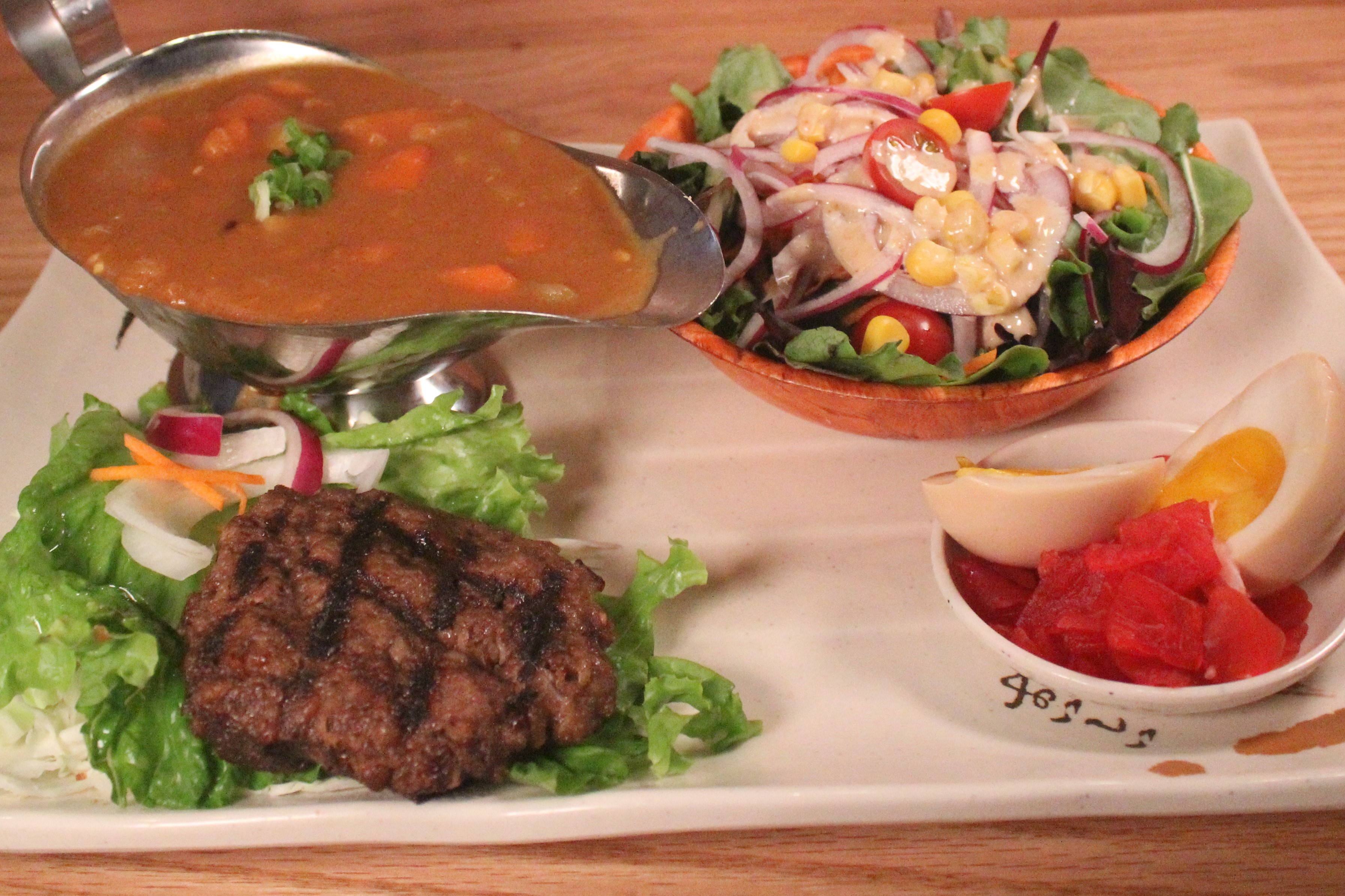 Order Hambagu Steak food online from Yoshi Ramen And Sushi store, Daly City on bringmethat.com