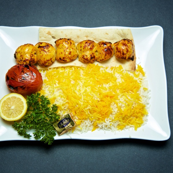 Order Boneless Chicken Kabob Plate food online from North Park Produce Bakery & Grill store, Poway on bringmethat.com