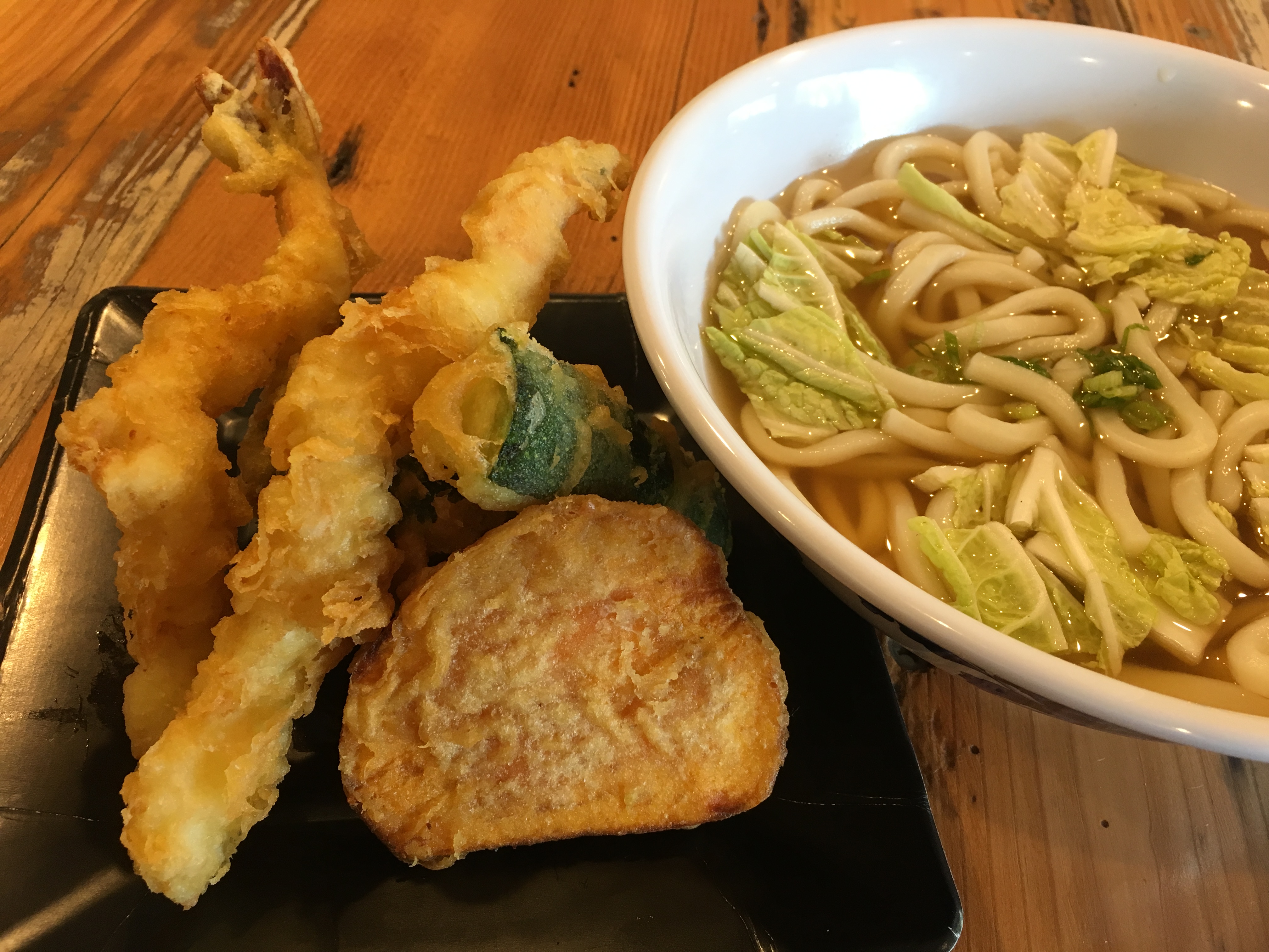 Order Shrimp and Vegetable Tempura Udon Noodle Soup food online from Kikku Kitchen store, Fresno on bringmethat.com