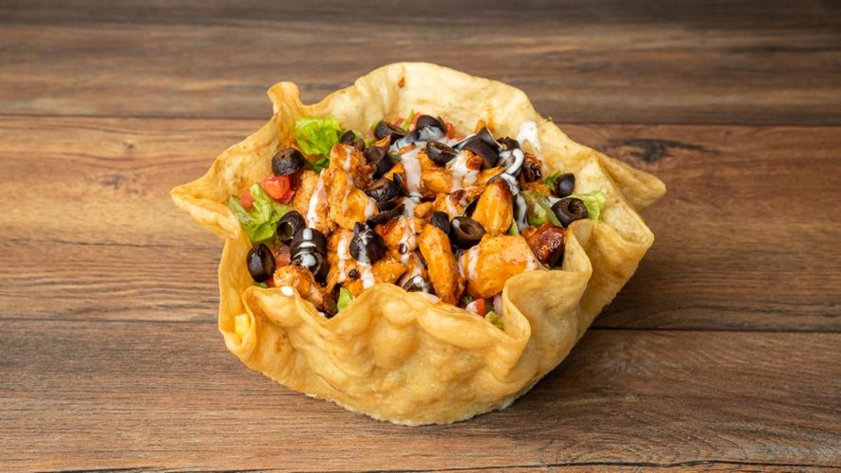 Order TACO SALAD food online from Bubbakoo's Burritos - Bayville store, Bayville on bringmethat.com
