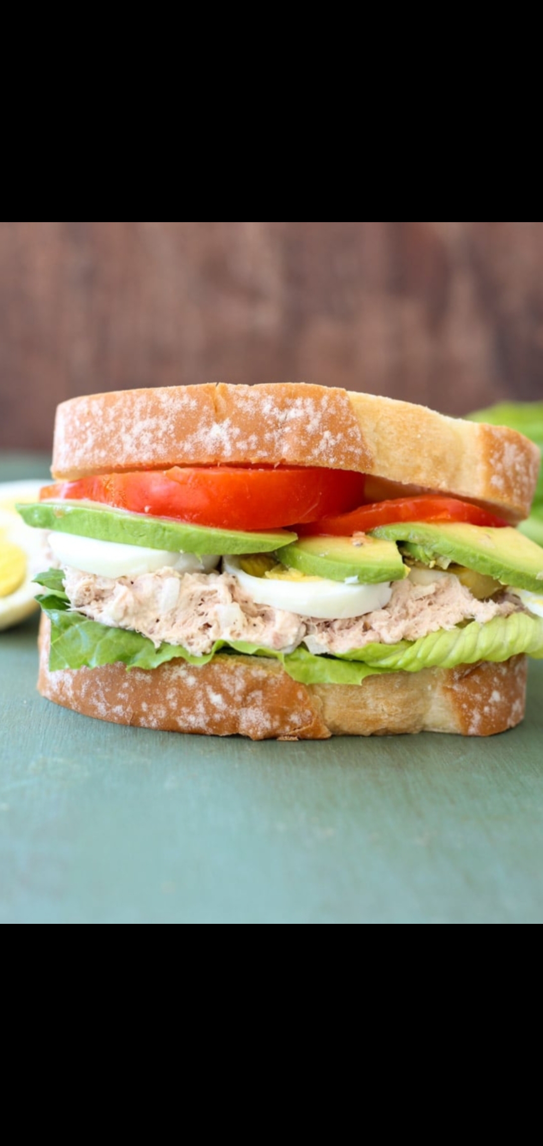 Order Classic Tuna & Boiled Egg With Avocado Lettuce Tomatoes Combo Sandwich  food online from American Gourmet Foods Deli store, New York on bringmethat.com