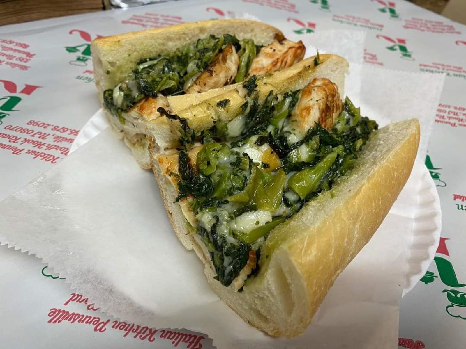 Order Large Chicken Cutlet Italiano Sandwich food online from Italian Kitchen store, Pennsville on bringmethat.com