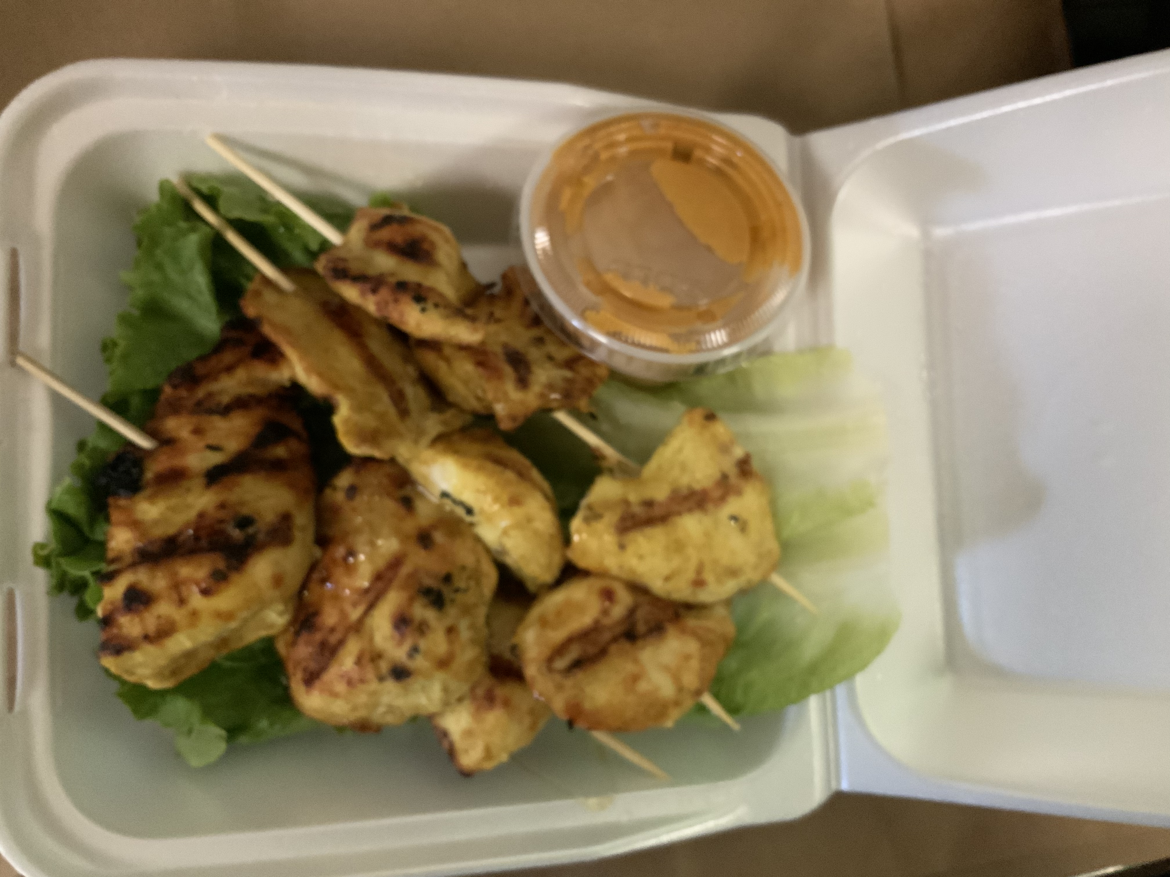 Order 3 Chicken Satay food online from Moongate Asian Grill store, Denver on bringmethat.com