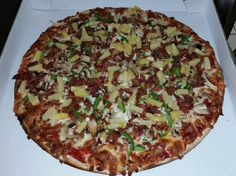 Order Elicia's Hawaiian Pizza - Small 9" food online from Elicia's Pizza store, St Louis on bringmethat.com