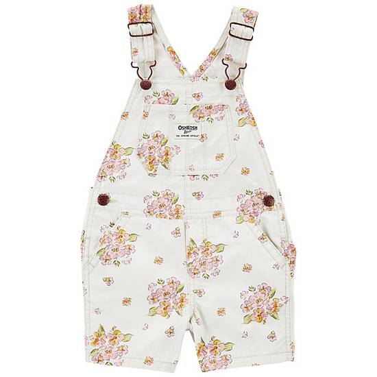 Order OshKosh B'gosh® Size 12M Floral Shortall in Ivory food online from Bed Bath & Beyond store, Lancaster on bringmethat.com