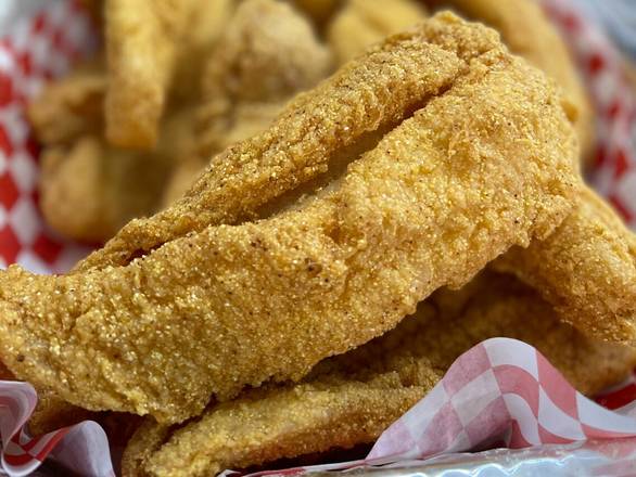 Order 21 Pc Catfish Filet Only food online from Captain Sam Fish & Chicken store, San Diego on bringmethat.com