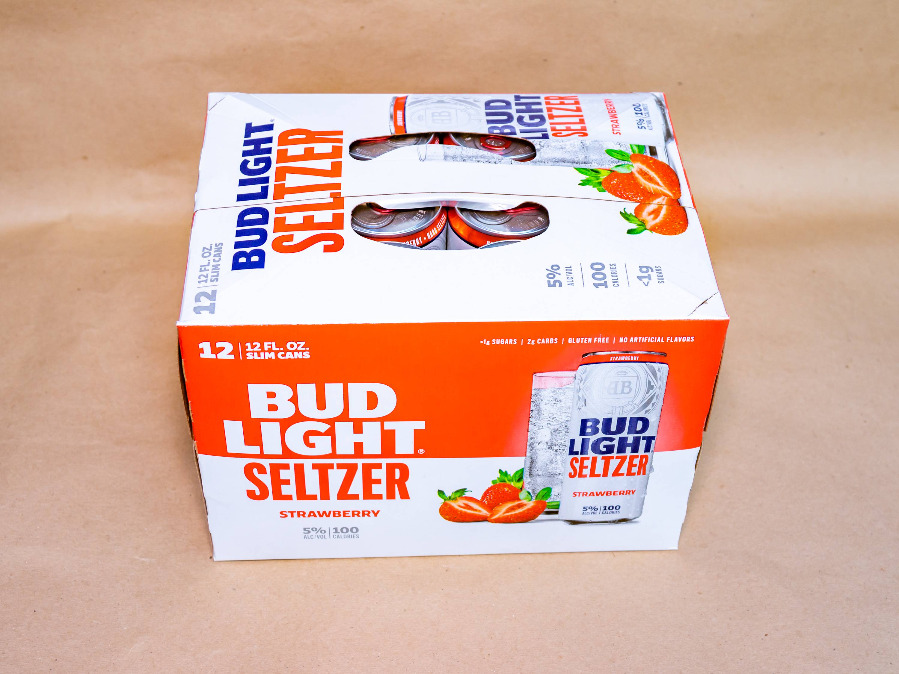 Order 12 Pack Canned Strawberry Bud Light Seltzer  food online from Blue Moon Beer And Smoke Shop store, Holbrook on bringmethat.com
