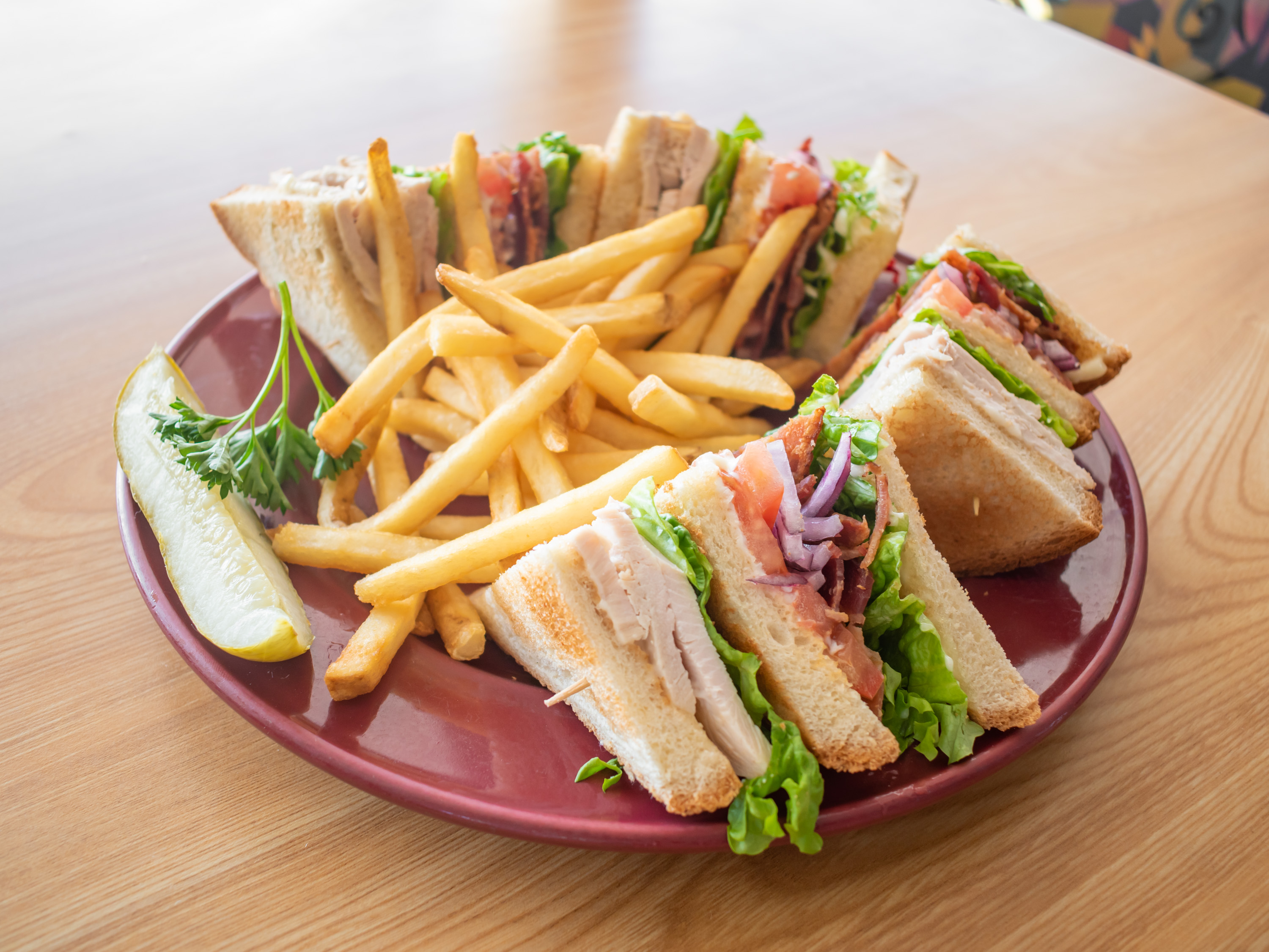 Order Turkey Club Chef Rick's Specialty Sandwich Lunch  food online from Ricks Restaurant store, Palm Springs on bringmethat.com