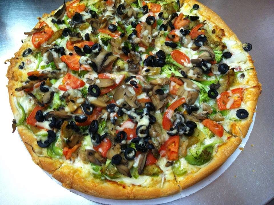 Order Veggie Supreme Pizza - Small food online from Kelley Square Pizza store, Worcester on bringmethat.com