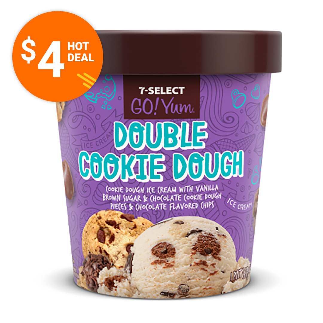 Order 7-Select GoYum Double Cookie Dough Pint food online from 7-Eleven store, Bulverde on bringmethat.com