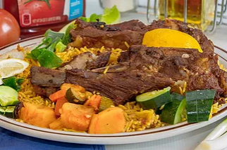 Order Lamb Haneeth W/Rice food online from Yemen Cafe store, Hamtramck on bringmethat.com
