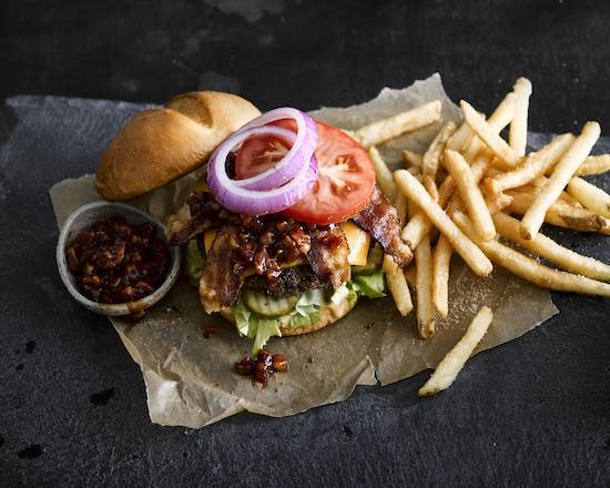 Order Hickory Bourbon Bacon Burger food online from Ruby Tuesday store, Lithia Springs on bringmethat.com