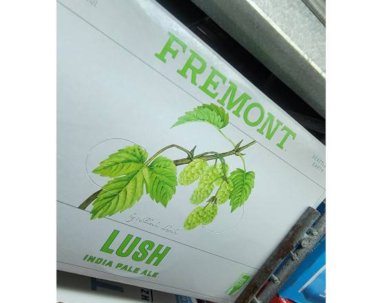 Order Freemont Lush IPA 6pk. 12oz. CANS  food online from Hub Market & Deli store, San Diego on bringmethat.com