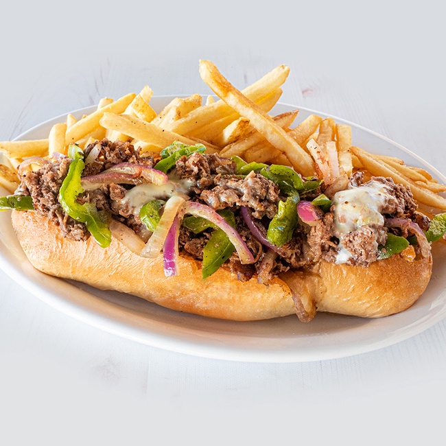 Order Steak Philly food online from Hurricane Grill & Wings store, Lindenhurst on bringmethat.com