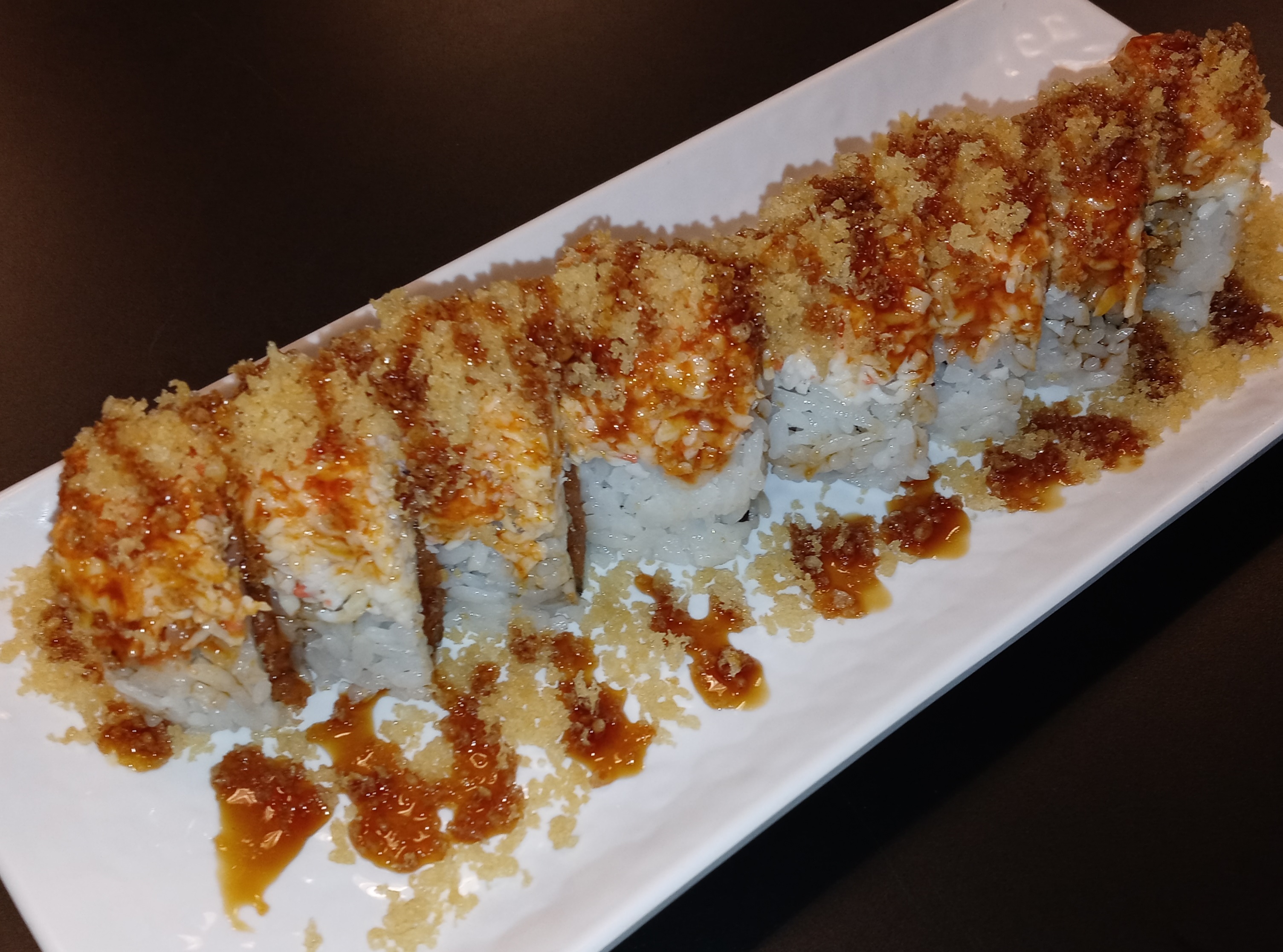 Order Crab Carnival Roll food online from California Teriyaki Grill store, Mission Viejo on bringmethat.com
