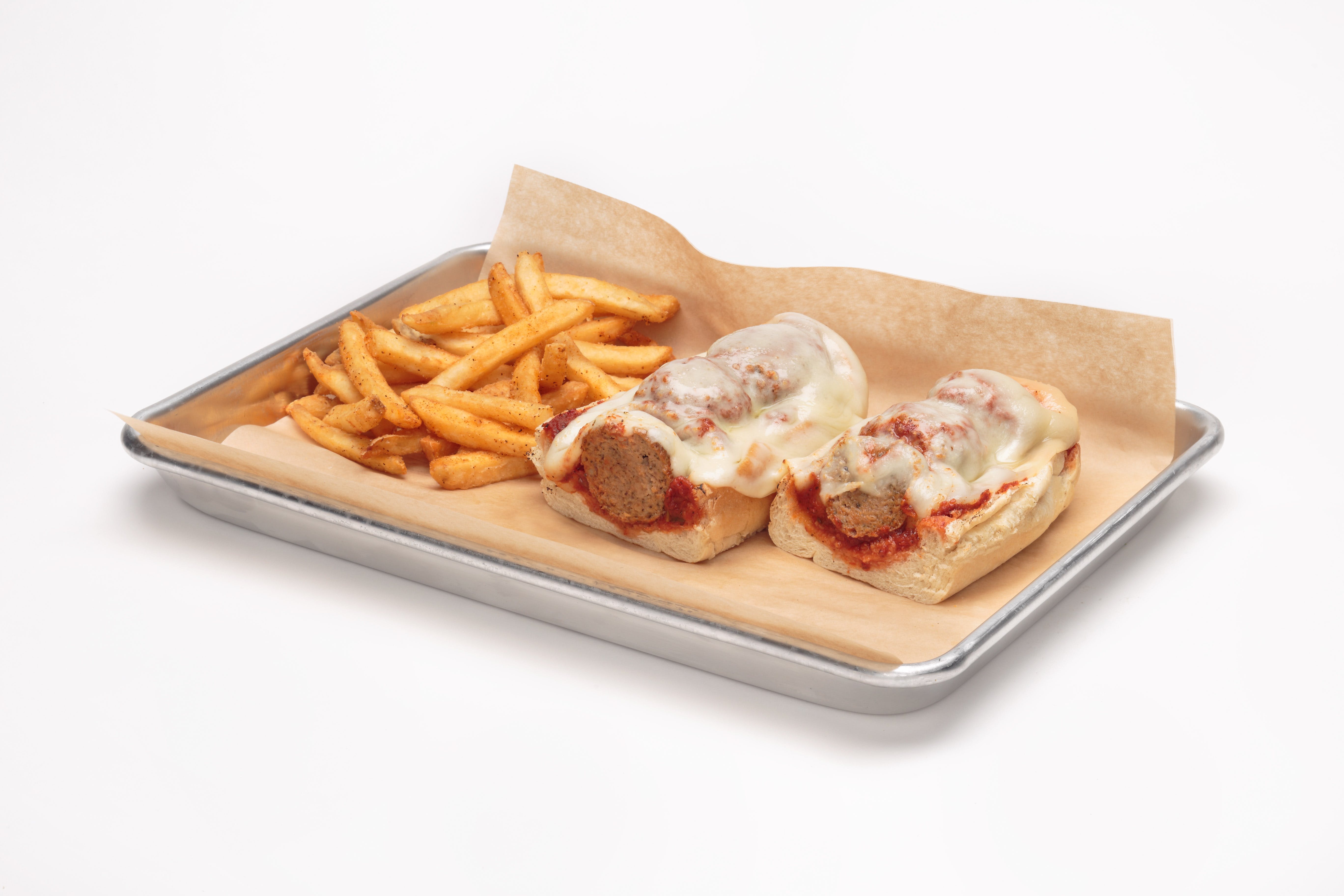 Order Meatball Hero - Sandwich food online from Oggi's pizza & brewing co. store, Garden Grove on bringmethat.com