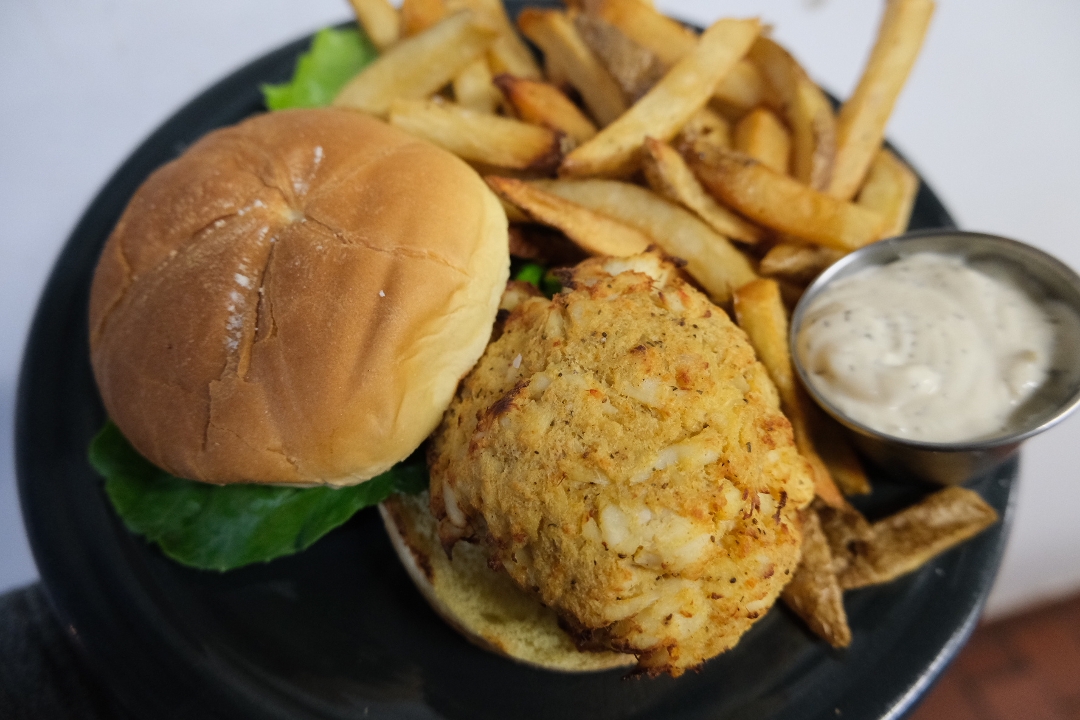 Order Crab Cake Sandwich food online from Alexander's Tavern store, Baltimore on bringmethat.com