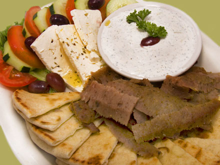 Order Gyro Appetizer Platter food online from Troy Greek Restaurant store, San Diego on bringmethat.com
