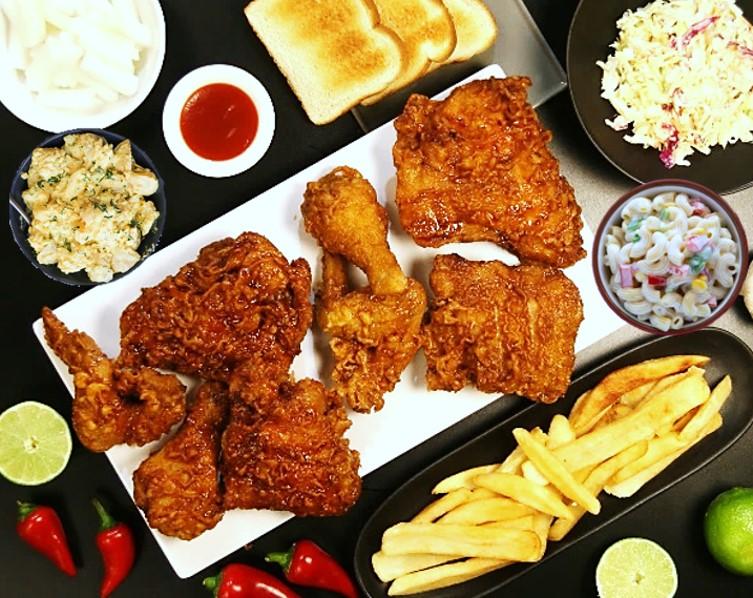 Order T. Whole Chicken (6 sides) # food online from Honey Dress Fried Chicken store, Torrance on bringmethat.com
