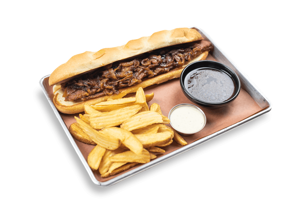 Order Brisket French Dip food online from Famous Daves Legendary Pit Bar-B-Que store, Chandler on bringmethat.com