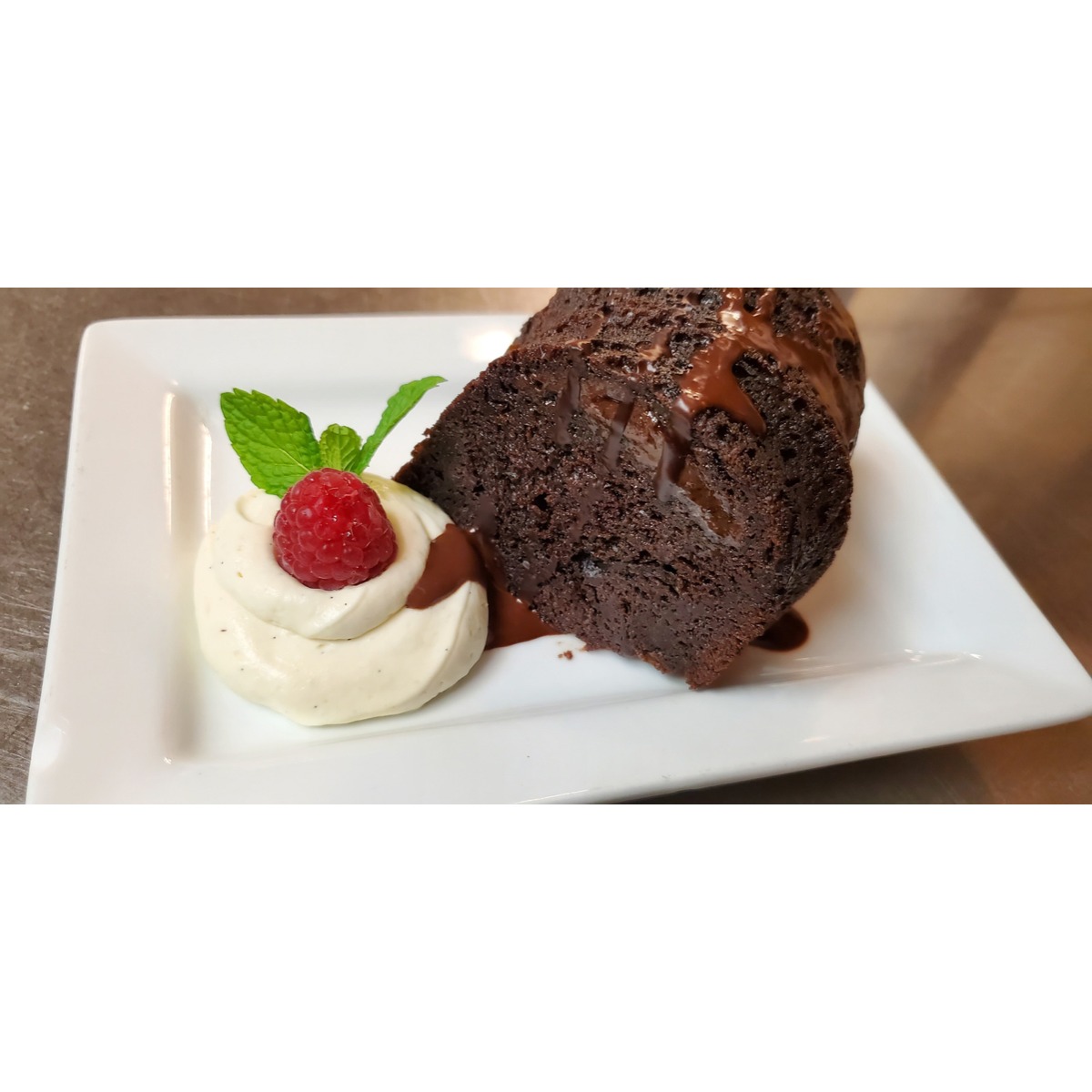 Order Truffle Chocolate Bundt Cake food online from LG's Prime Steakhouse store, La Quinta on bringmethat.com