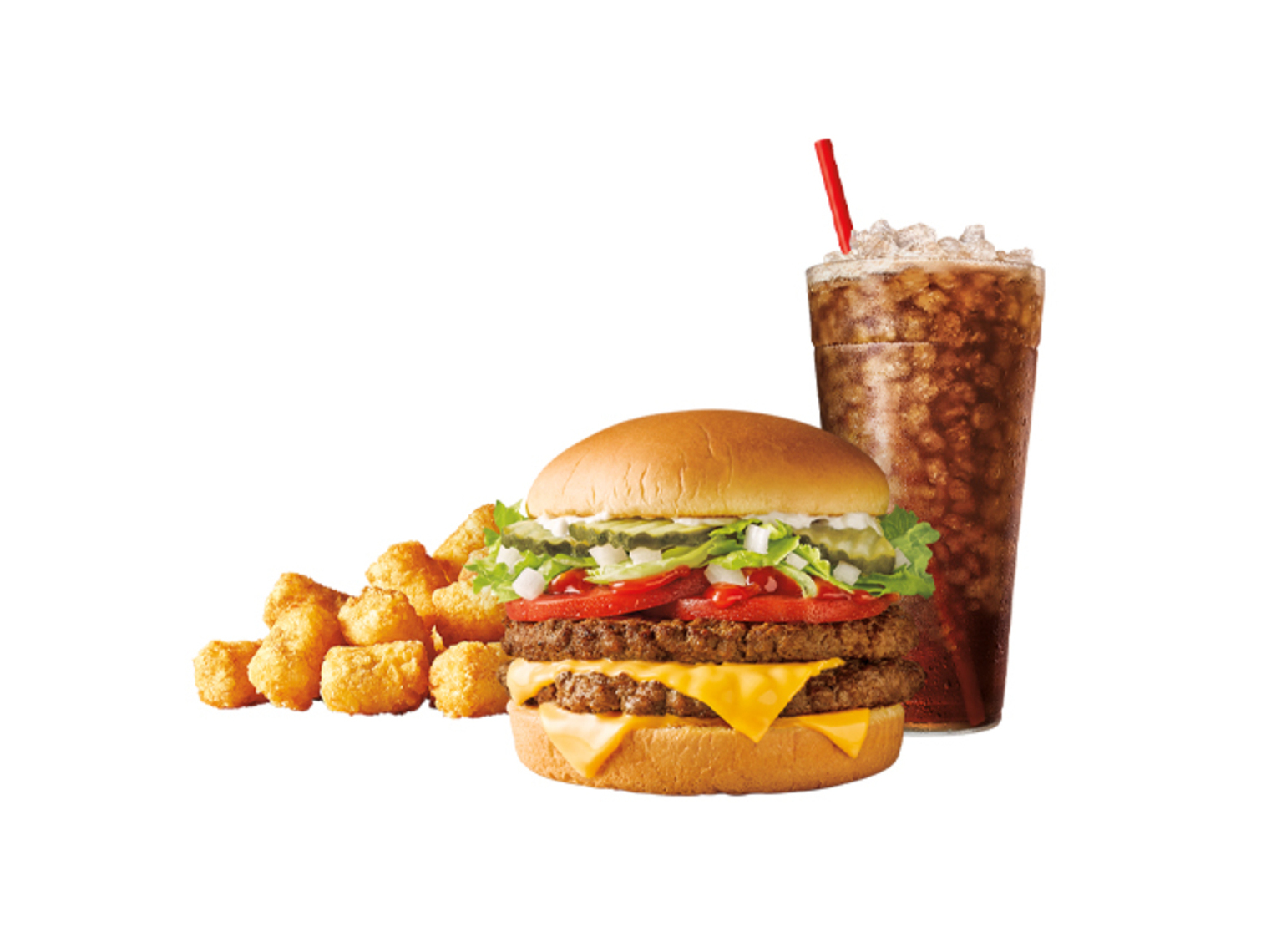 Order SuperSONIC® Double Cheeseburger Combo food online from Sonic store, Mount Joy on bringmethat.com
