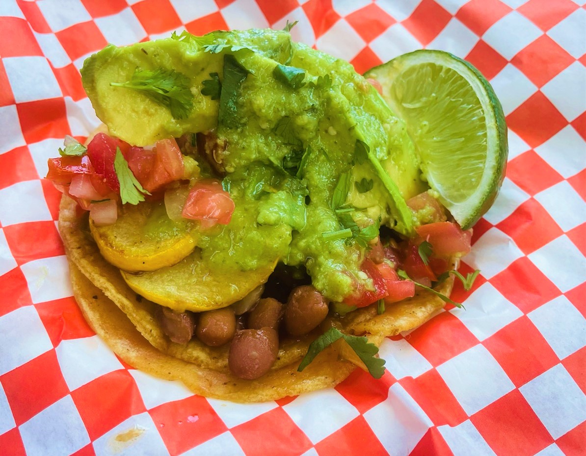 Order Vegetarian Taco food online from El Alambre store, San Francisco on bringmethat.com