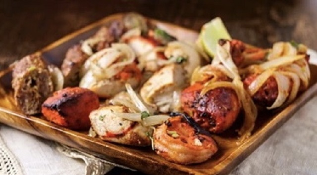 Order Assorted Kabob Platter food online from Great Himalayan Indian Cuisines store, Moore on bringmethat.com