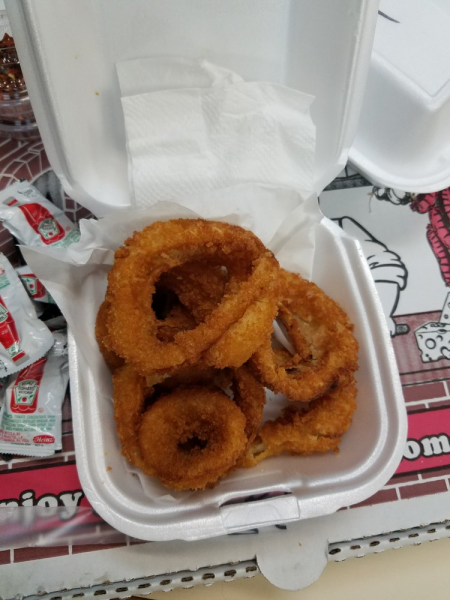 Order Onion Rings food online from The Hideout Pizza & Grill store, Anaheim on bringmethat.com