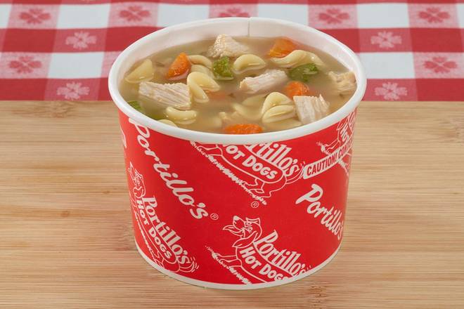 Order Chicken Noodle Soup food online from Portillo's Hot Dogs store, Oak Lawn on bringmethat.com