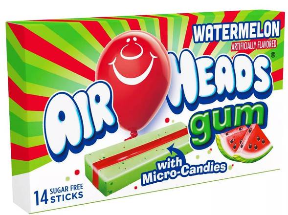 Order Airheads Gum Watermelon 14 Pcs food online from Pacific Liquor Market store, Bell Gardens on bringmethat.com