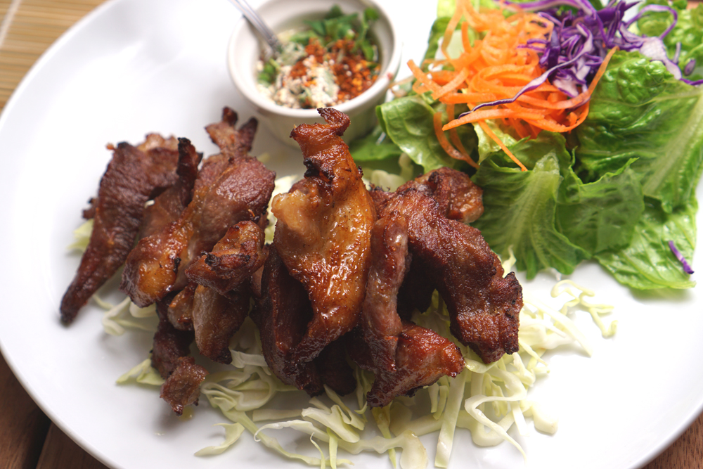 Order Thai Style Pork Jerky food online from Modern Thai Restaurant store, Montebello on bringmethat.com