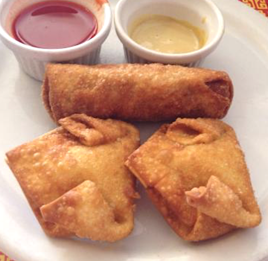 Order 1 Piece Egg Roll and 2 Pieces Crab Rangoon Combo food online from Jin 28 store, Carol Stream on bringmethat.com