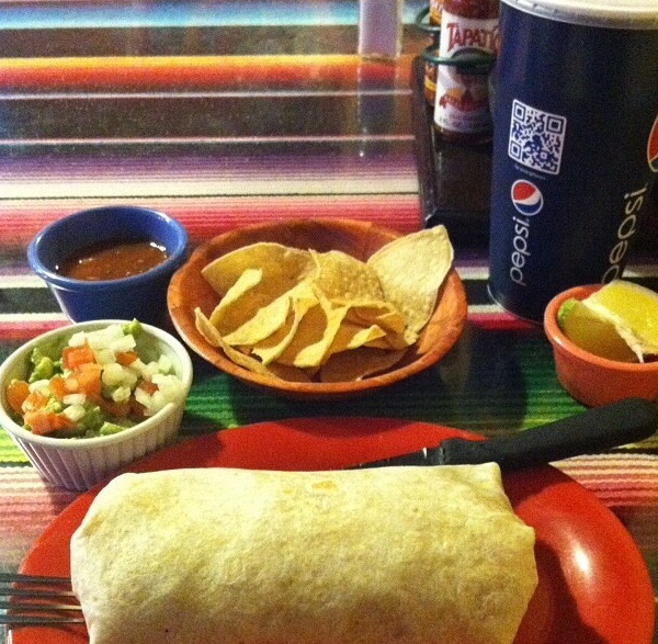 Order All Meat Burrito food online from Cucamonga Taco Hut store, Rancho Cucamonga on bringmethat.com