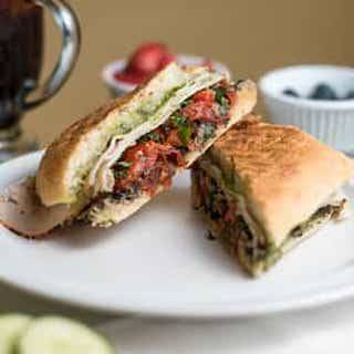 Order Turkey Caprese food online from Rail Side Cafe store, San Dimas on bringmethat.com
