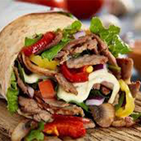 Order PHILLY CHEESE STEAK PITA ROLL food online from Halal Kitch store, Philadelphia on bringmethat.com