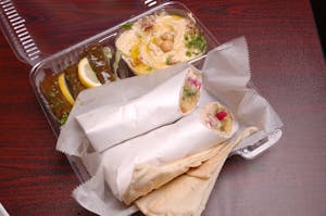 Order Any Wrap or Gyro with 2 Sides food online from Marlena Mediterranean Deli store, Middletown on bringmethat.com