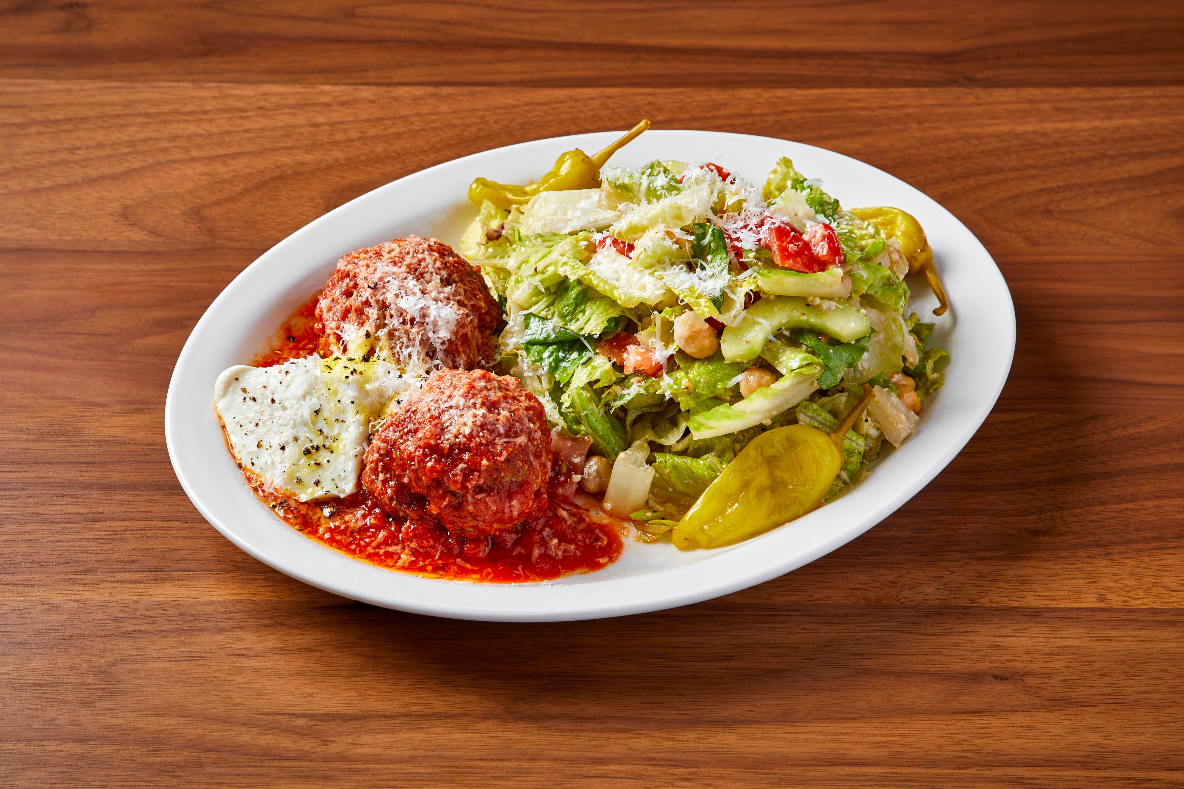 Order Meatball Parmesan Platter food online from Victory Italian store, Chicago on bringmethat.com