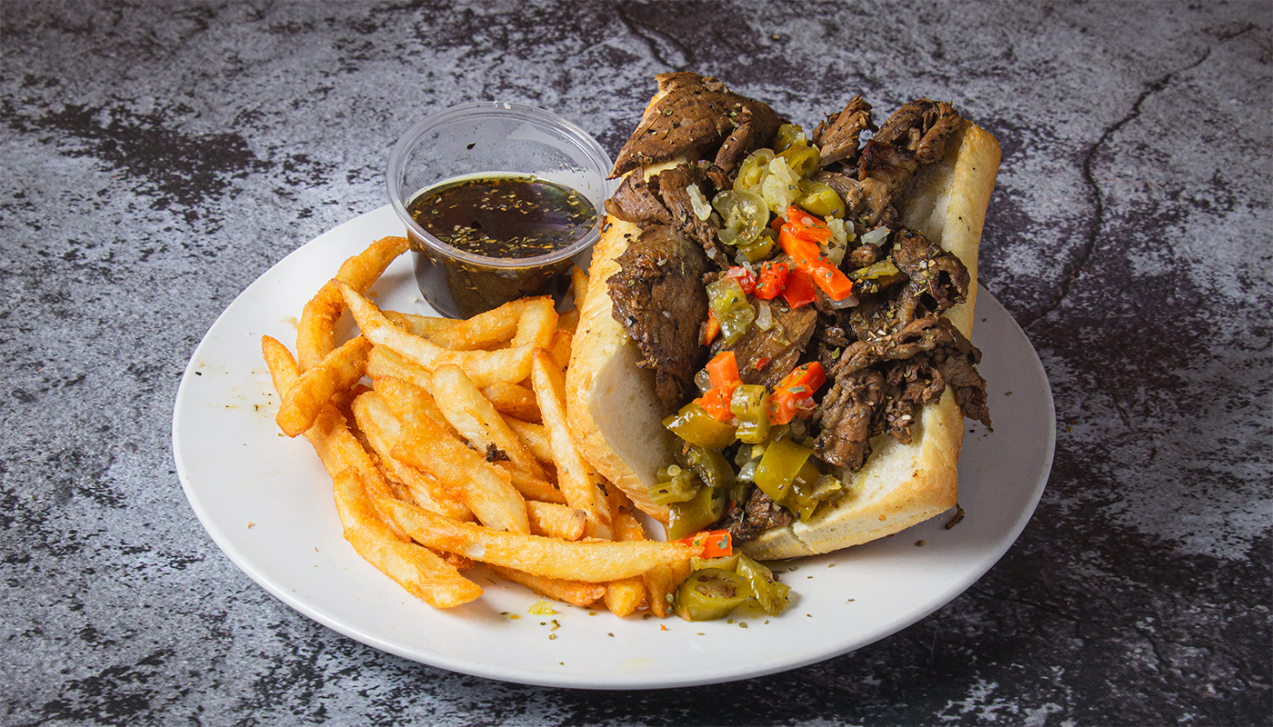 Order Italian Beef Sandwich food online from Angelo's Stuffed Pizza store, Chicago on bringmethat.com