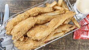 Order Fried Frog Leg Basket (4 Pieces) food online from Pier 17 Seafood store, Louisville on bringmethat.com