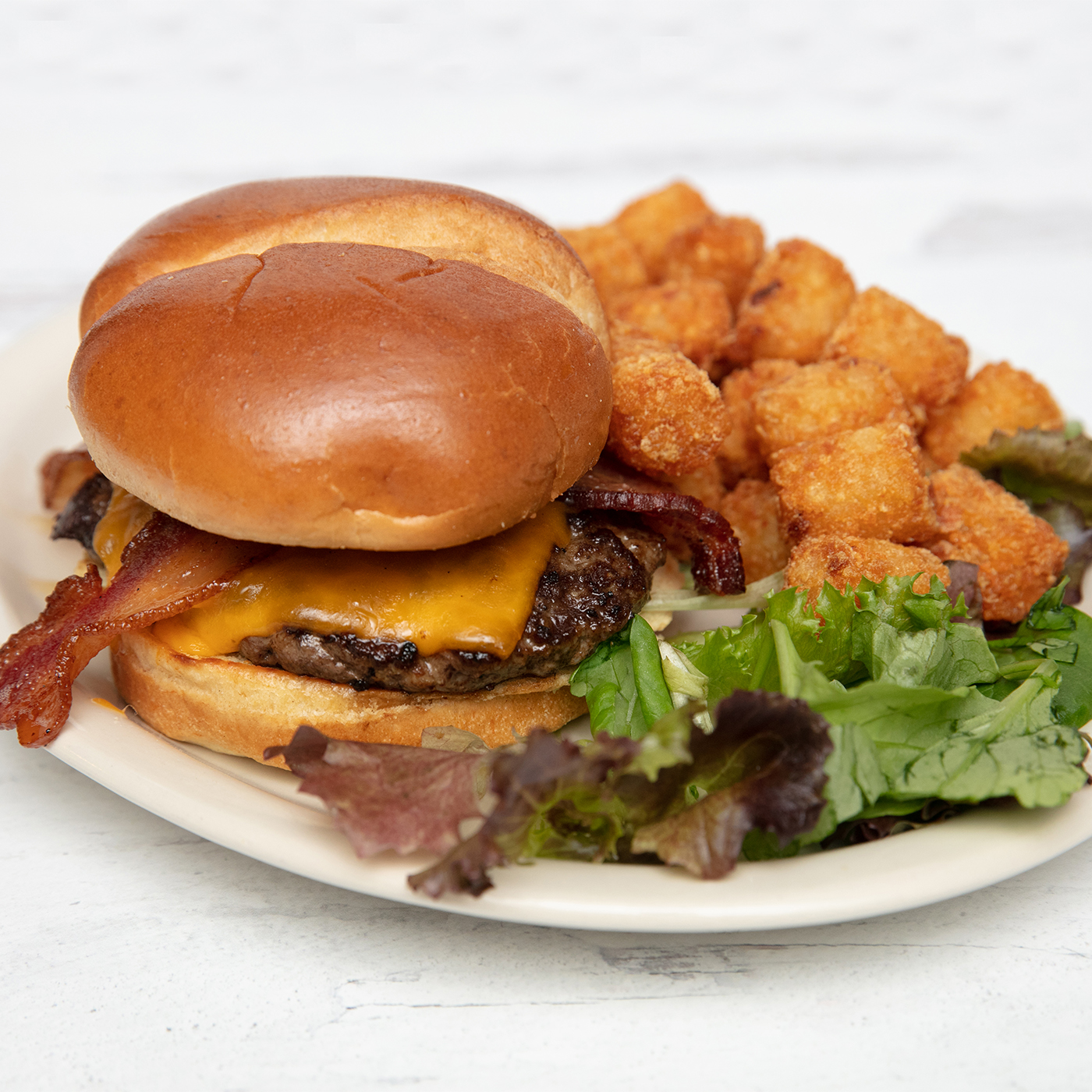 Order Bacon Cheddar Burger food online from The Lookout Bar & Grill store, Maple Grove on bringmethat.com
