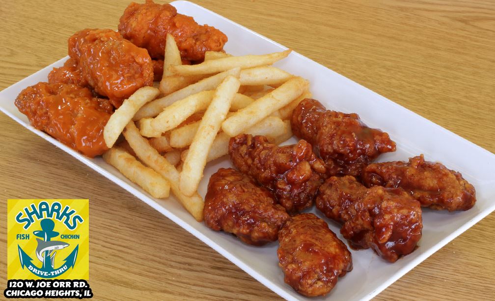 Order Wings food online from Sharks Fish & Chicken store, Chicago Heights on bringmethat.com