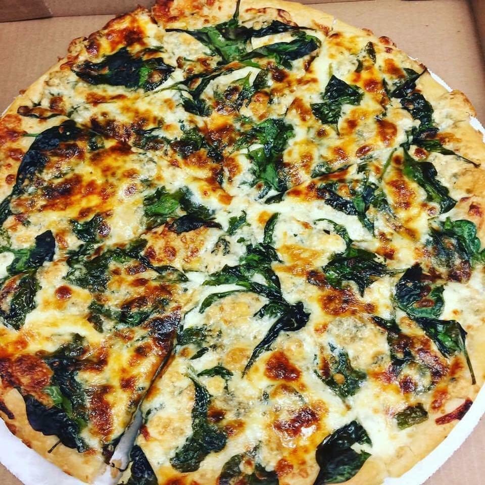 Order Plain White Cheese Pizza - Small 10" food online from Fat Cat Grill & Bar store, Norwich on bringmethat.com