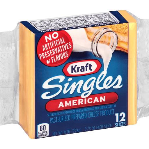 Order Kraft Singles American Cheese Slices  (8 OZ) 40563 food online from Bevmo! store, Pasadena on bringmethat.com